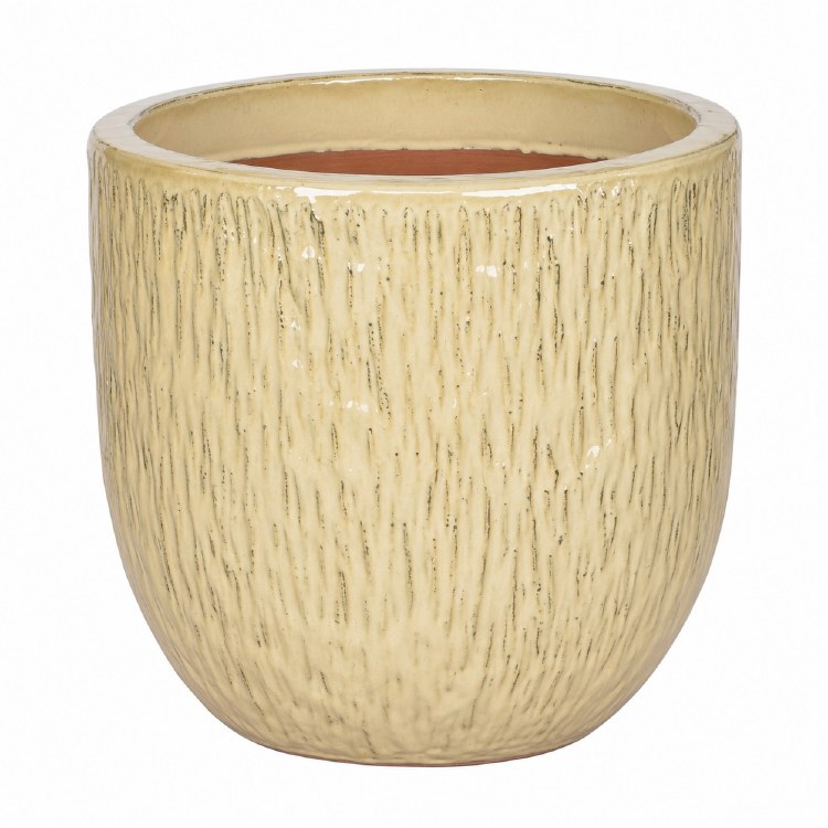 CREAM LINES GLAZED PLNATER-LARGE