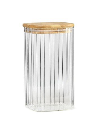 CANNISTER W/BAMBOO LID-MEDIUM