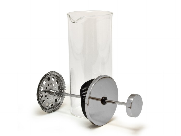 GLASS & SILVER MILK FROTHER