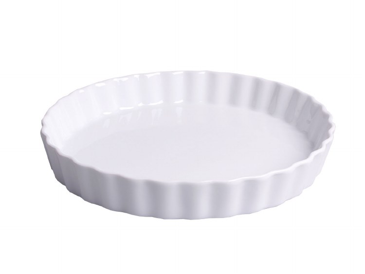 WHITE FLUTED PIE PLATE