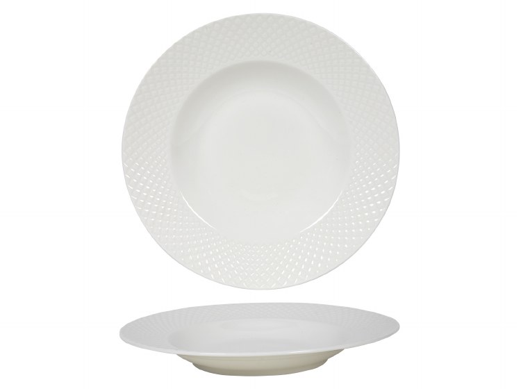 WHITE DIAMOND SOUP PLATE