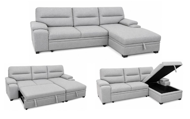 CYRIL LIGHT GREY SOFA BED