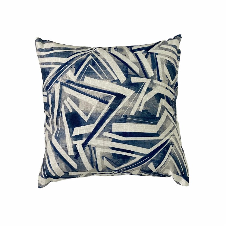 BLUE ABSTRACT PRINT CUSHION