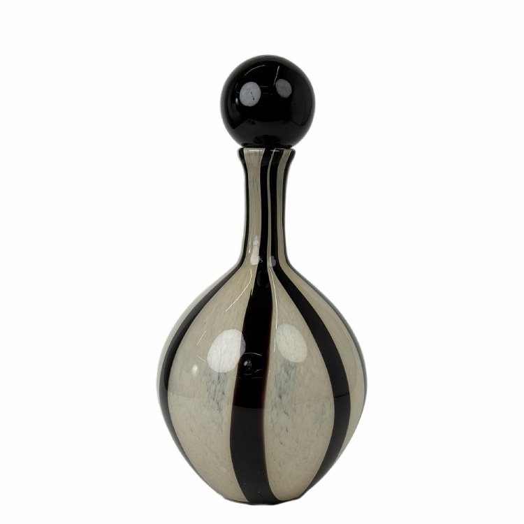FAT DECORATIVE BOTTLE W/LID