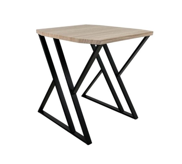 WOOD & METAL ACCENT TABLE-LG