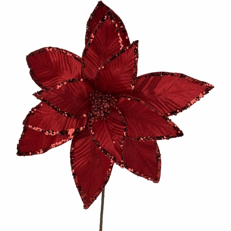 BURGANDY POINSETTIA STEM
