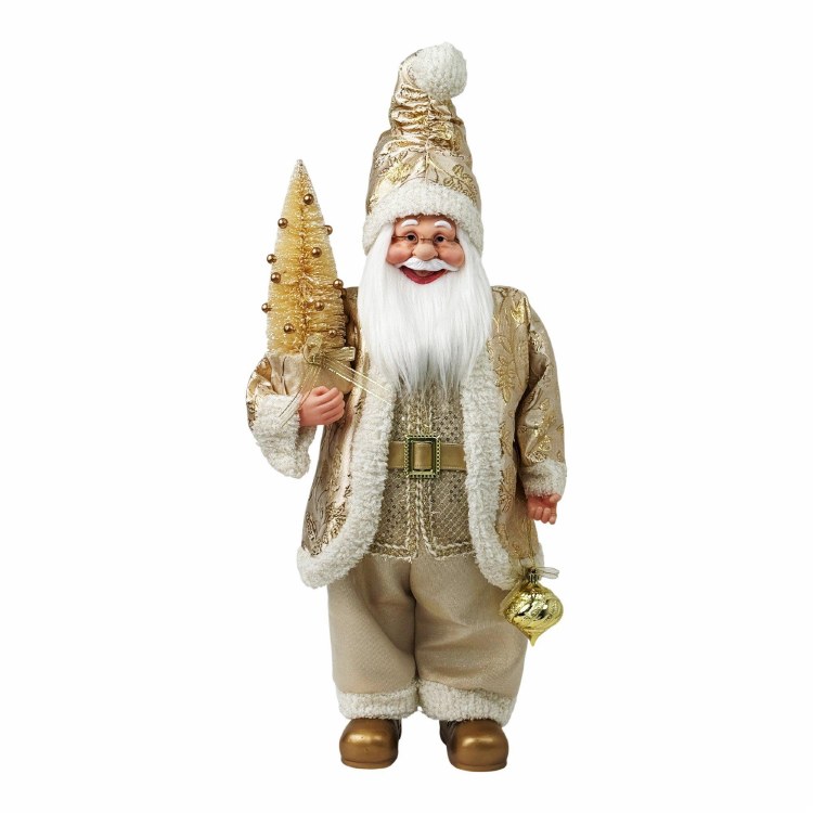 SANTA  W//LED LIGHT FIGURINE
