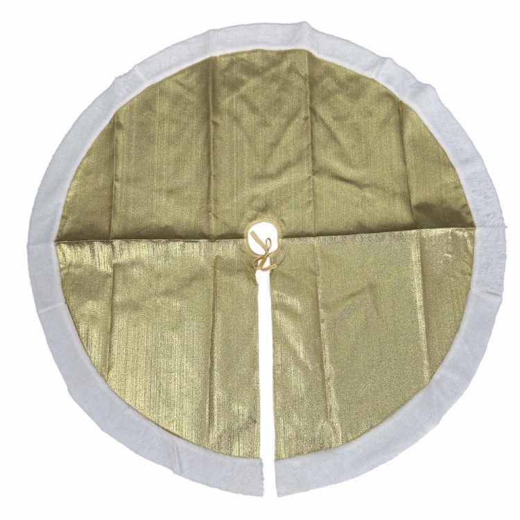 GOLD & WHITE TREE SKIRT