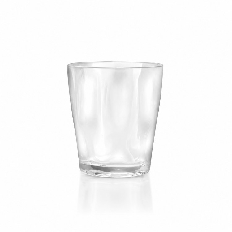 DOUBLE OLD FASHION GLASS W/ ICE BLOCK DESIGN