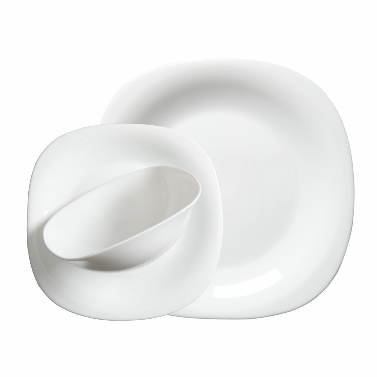 PIAZZA WHITE DINNER SET-12 PIECE