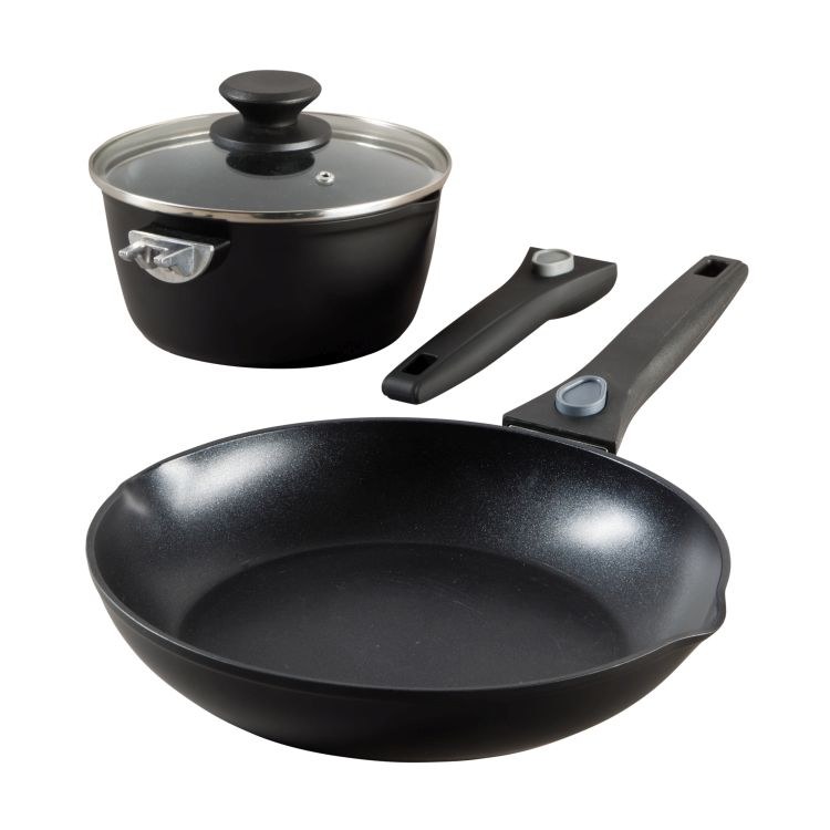POT & PAN W/ DETACHABLE HANDLES-SET/4