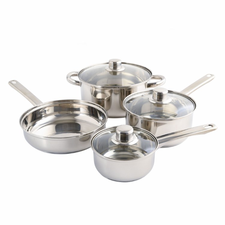 LANDON STAINLESS STEEL COOKWARE SET-17 PIECE