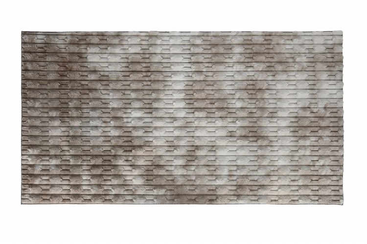 BEIGE & BROWN FUR AREA RUG 3FT X 5FT