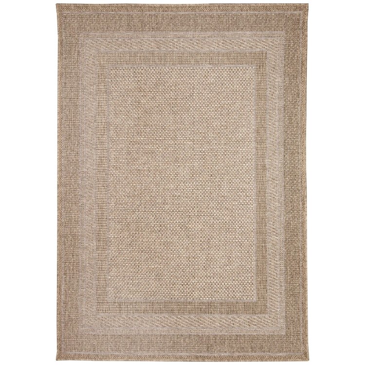 NATURAL BORDER AREA RUG-5'3" X 7'3"