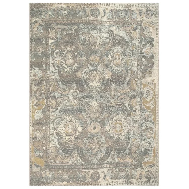 KASHAN AREA RUG-GREY 4FT X 7FT