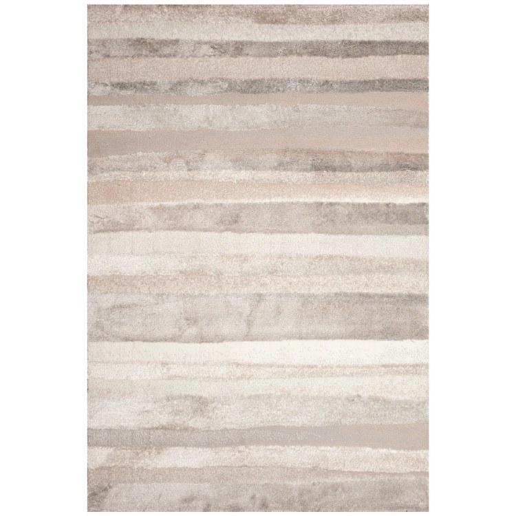 STRIPE NATURAL & BROWN  AREA RUG-7'10" X 9'10"