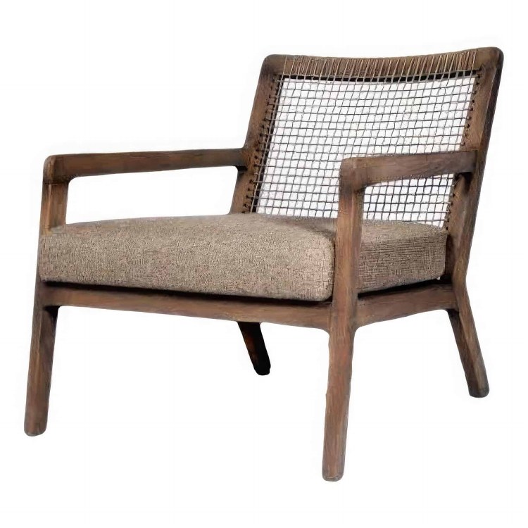 TEAK & ROPE ACCENT CHAIR