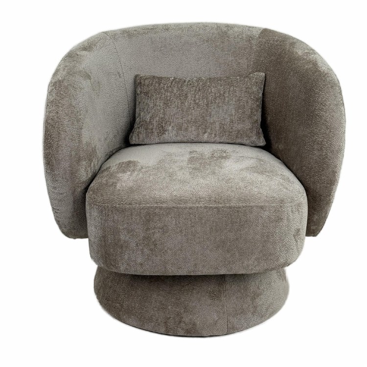 SWIVEL ARMCHAIR- DRK GRY
