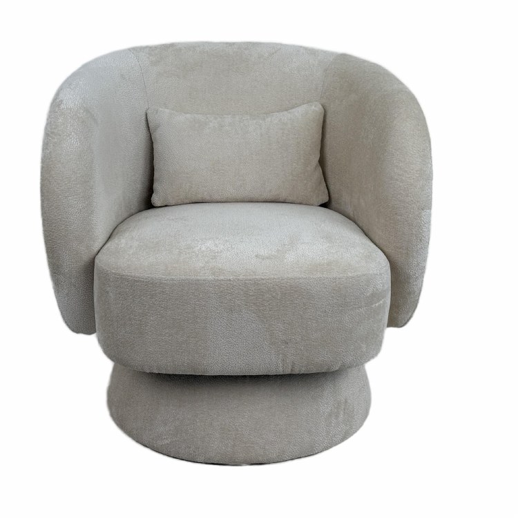 SWIVEL ARMCHAIR- LT GRY