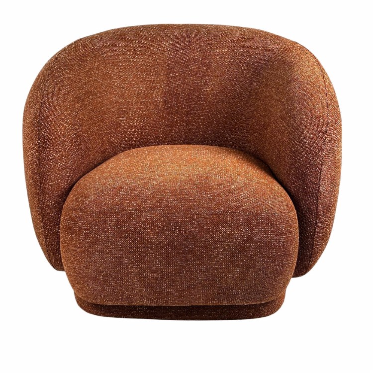 SWIVEL ARMCHAIR RUST