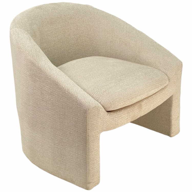 BARREL ARMCHAIR-WHITE