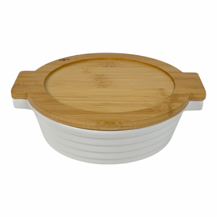 BAKING DISH W/BAMBOO LID-RND
