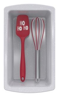 HO HO BAKING SET GREY-SET OF 3