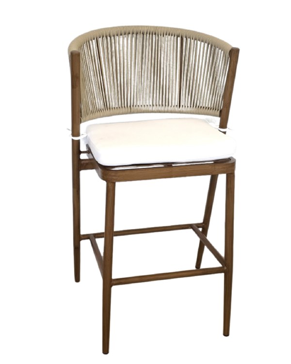 CURVED BACK BARSTOOL STOOL W/CUSHION