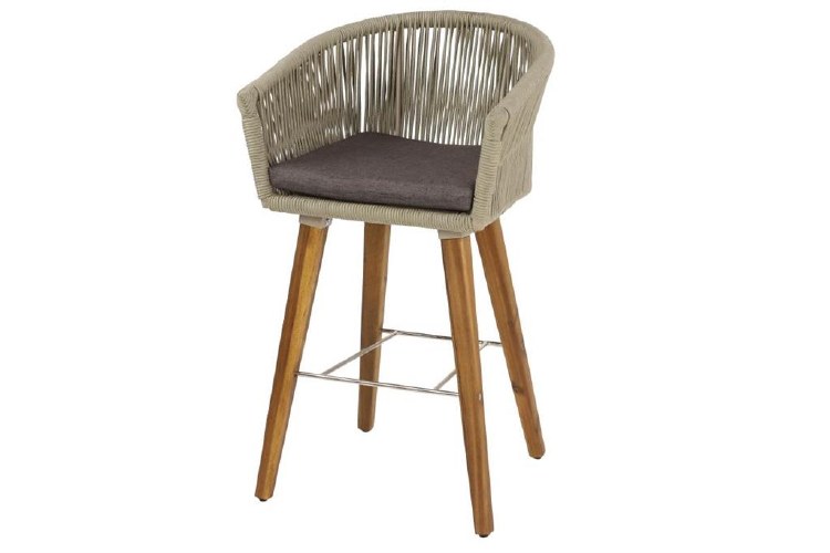 BARSTOOL TEAK LOW BACK