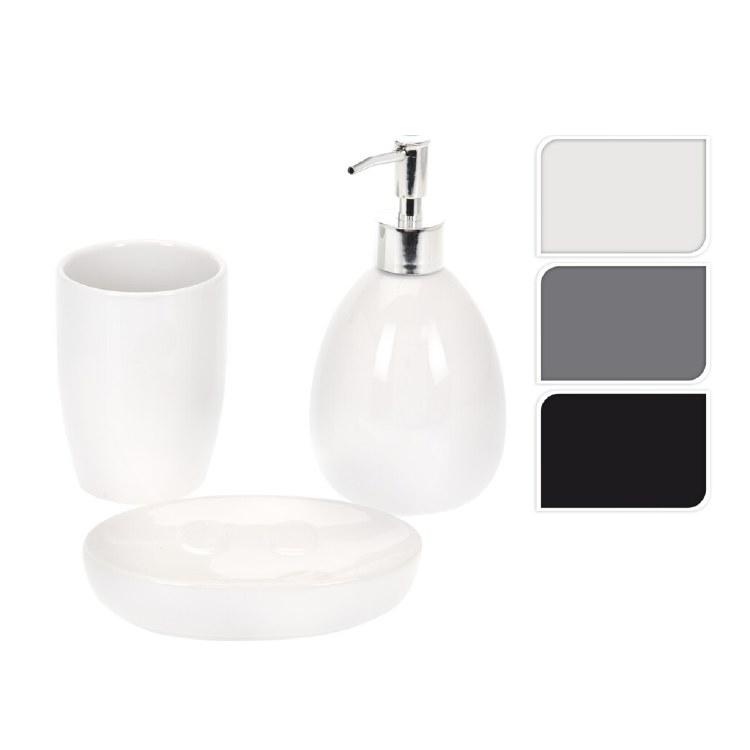 DOLOMITE BATH SET-S/3