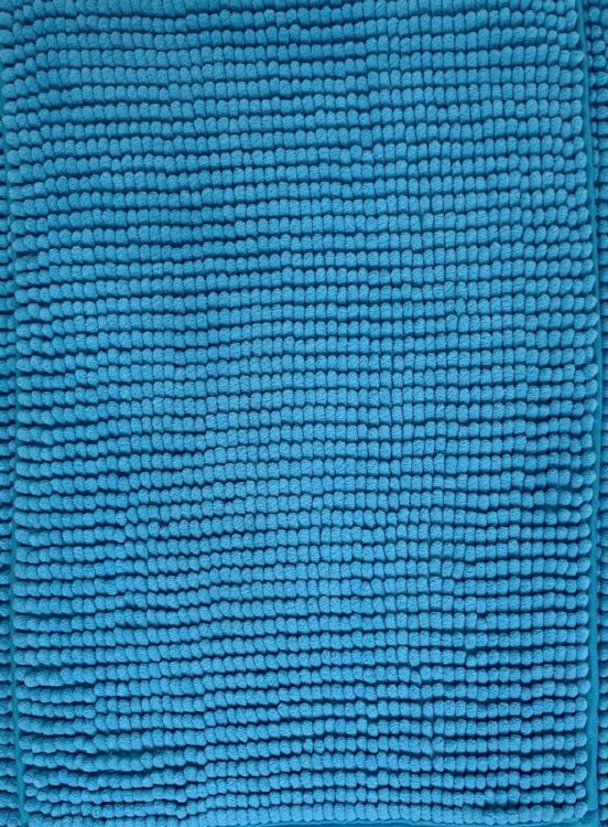 CHENILLE BATHMAT-TURQUOISE-LARGE