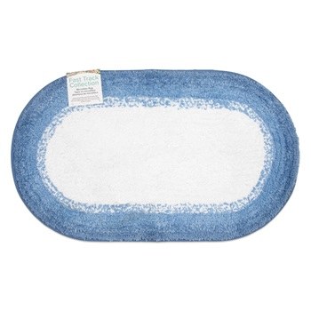 OVAL BATHMAT-BLUE-SMALL