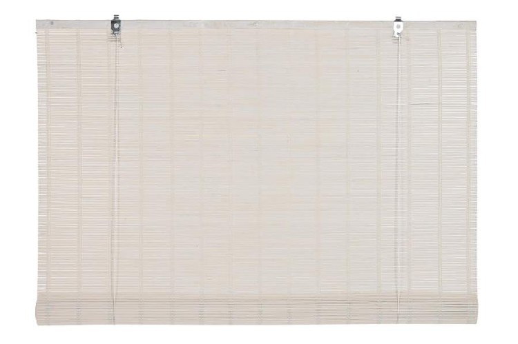 WHITE BAMBOO ROLLER BLIND- 3FTX 6FT