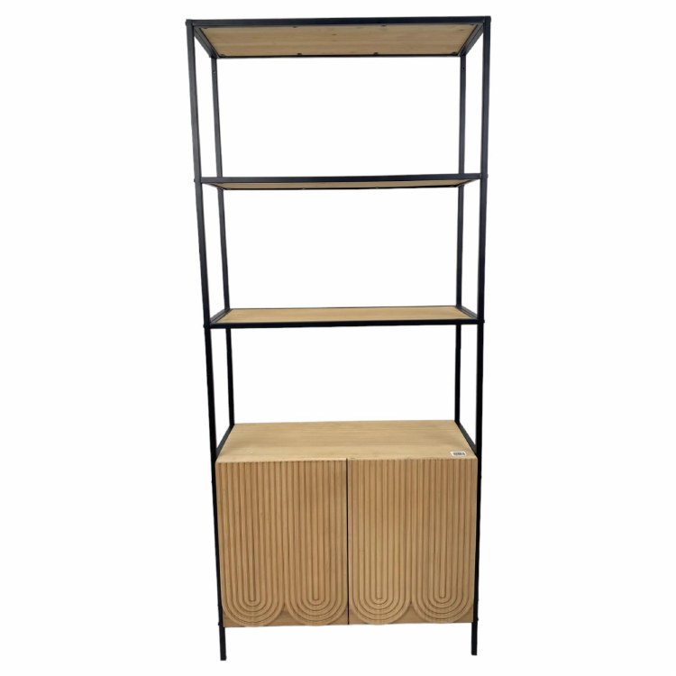 WOOD & METAL BOOKSHELF