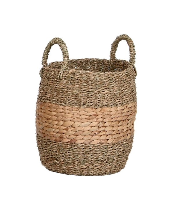 SEAGRASS & ROPE BASKET-SMALL