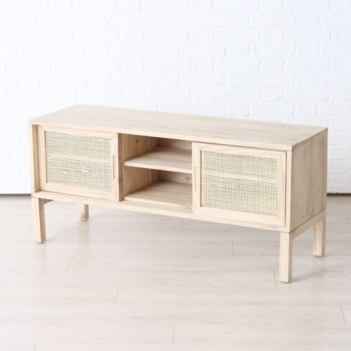 BAREA WOOD TV STAND -NATURAL