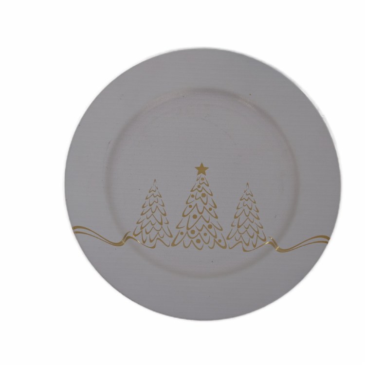 CHRISTMAS TREES CHARGER-SLV
