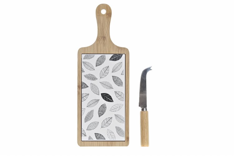 CHEESE BOARD LEAF-SET/2