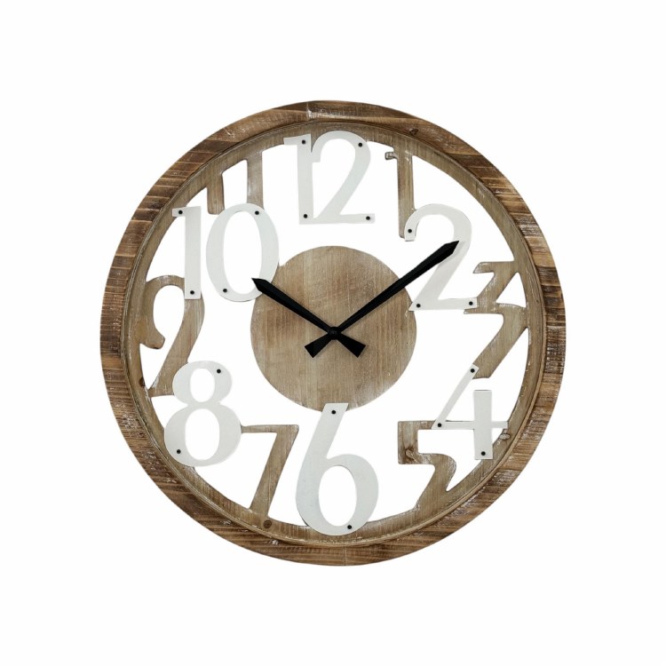 WOOD/METAL WALL CLOCK
