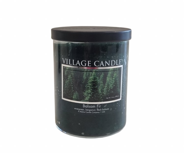 BALSAM FIR CANDLE W/BLACK LID-MEDIUM