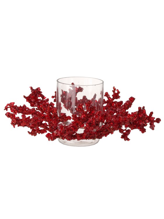 ICE CANDLE HOLDER-RED