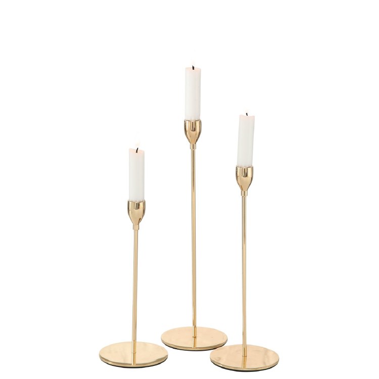 MALTE GOLD CANDLE HOLDER-SMALL