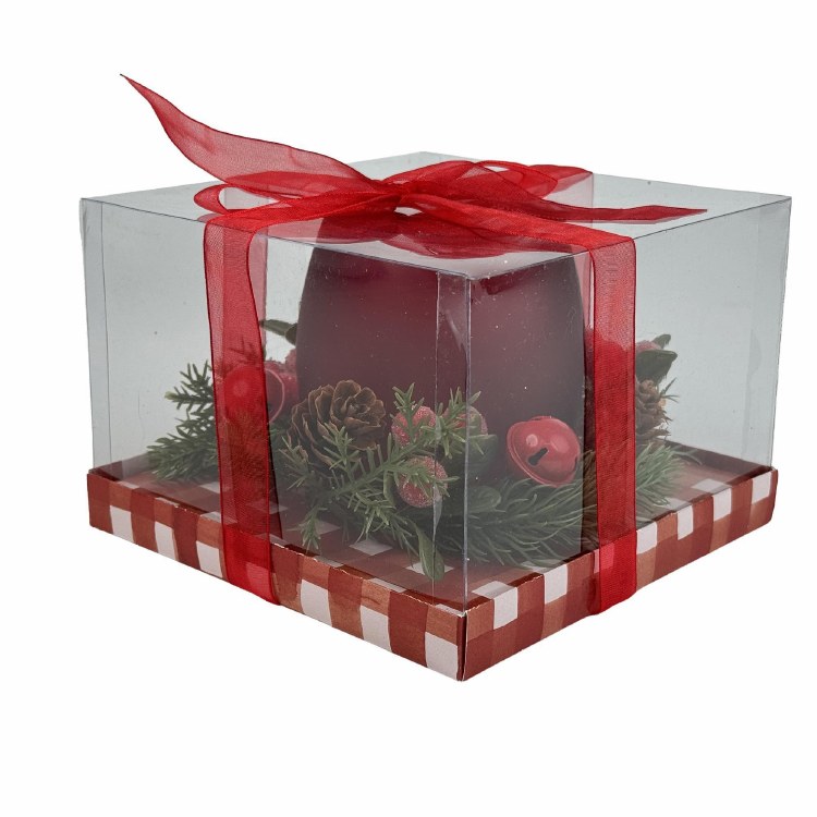 CANDLE HOLDER- RED