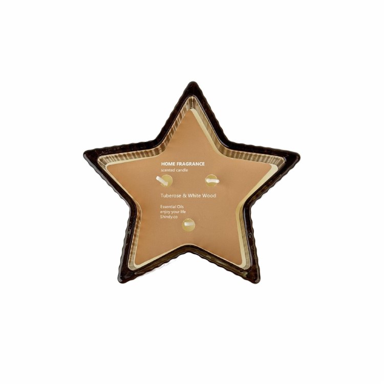 SCENTED STAR CANDLE-GOLD