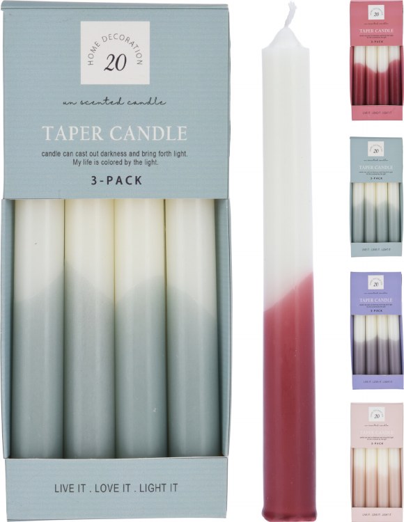 CANDLE TAPERED -SET/4