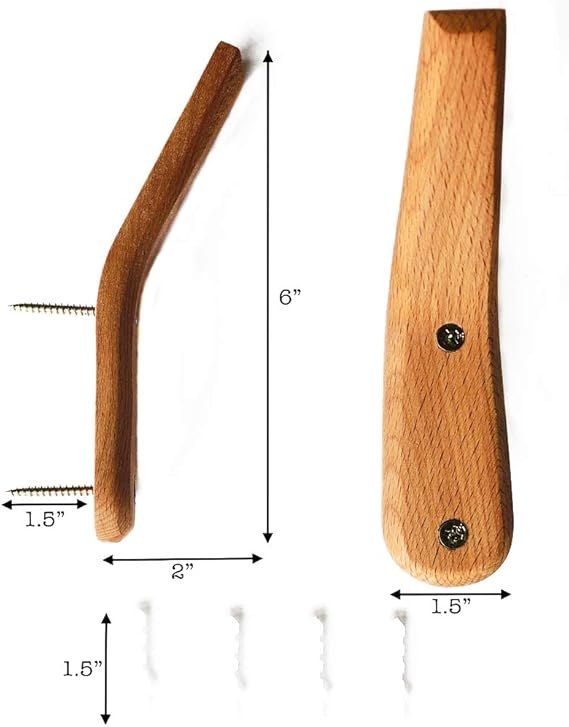 WOODEN COAT HOOK S/2