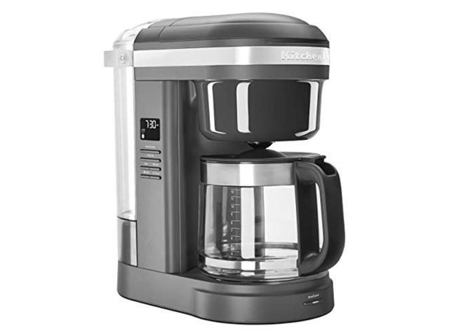 12-CUP COFFEE MAKER WITH SPIRAL SHOWER HEAD-MATTE GREY