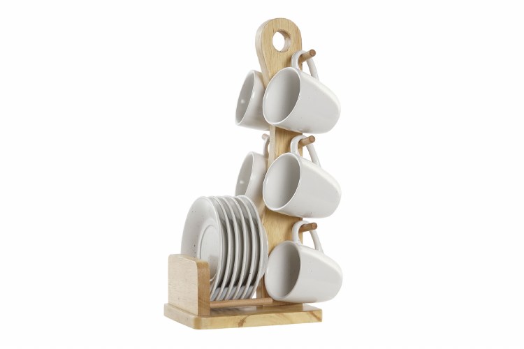 COFFEE SET-WHITE-SET/6