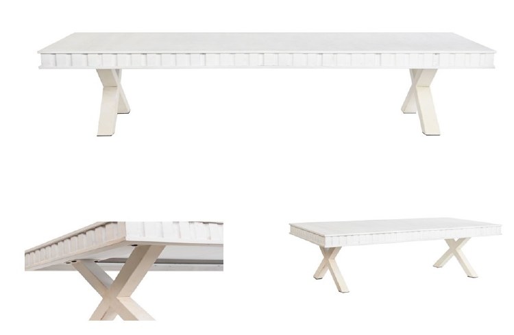 COFFEE TABLE MANGO WOOD-WHITE