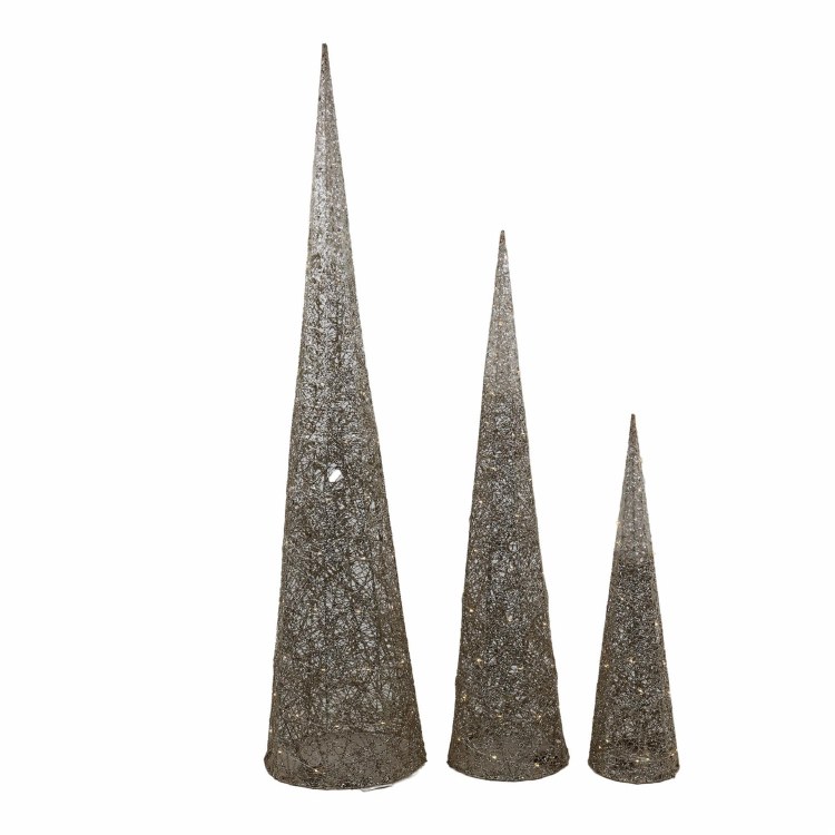 CONE TREE W/LIGHTS BRNZ-MD